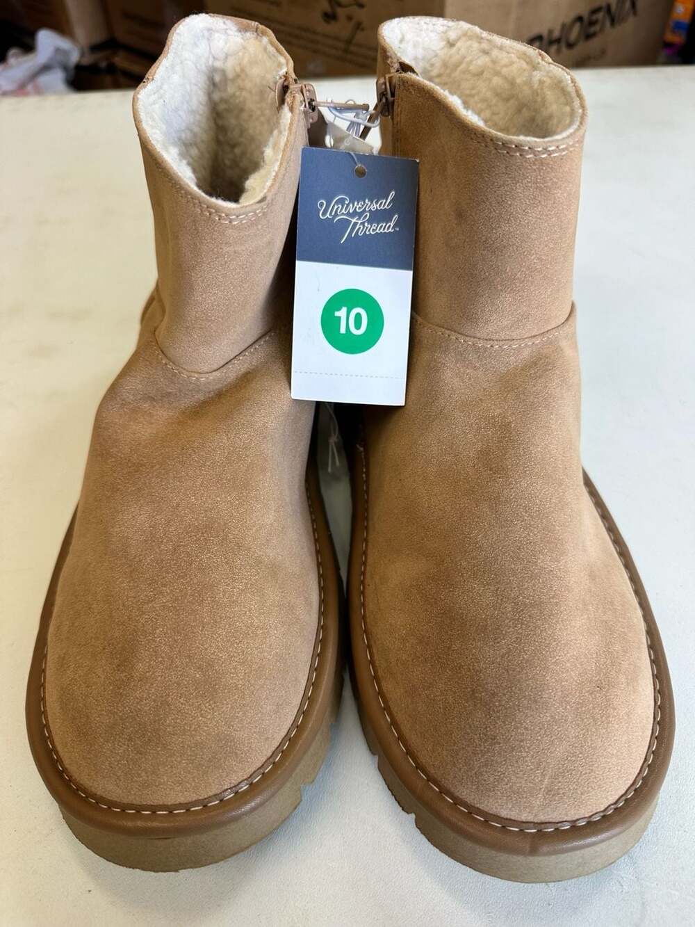 Universal Thread Short Boots Size 10 Tan Suede